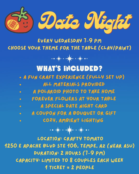 Date Night at Crafty Tomato || Wednesday 7–9 PM