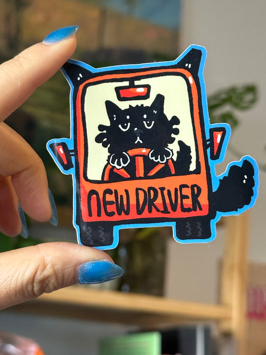 New Driver Cat Sticker