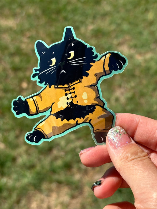 Kung Fu Kitty Cat Sticker