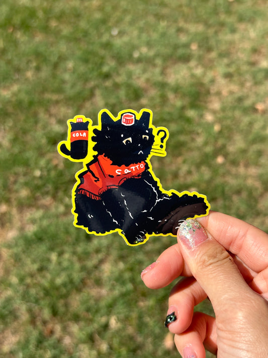 Coke Cat Sticker