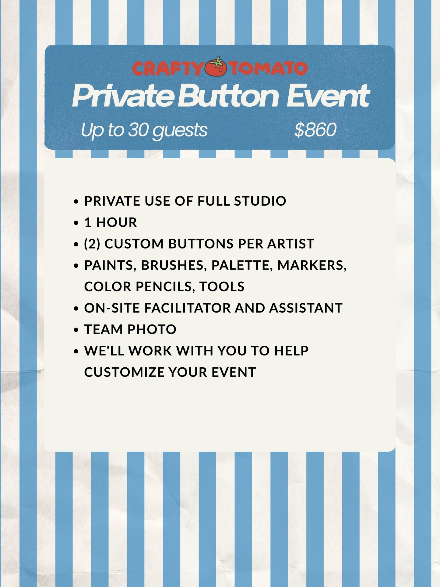 Private Button Party
