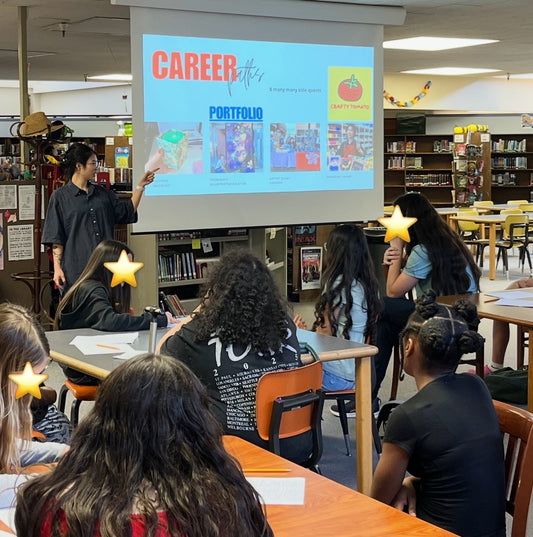 Crafty Tomato Founder Speaks to 180 Students at Connolly Middle School AVID Program