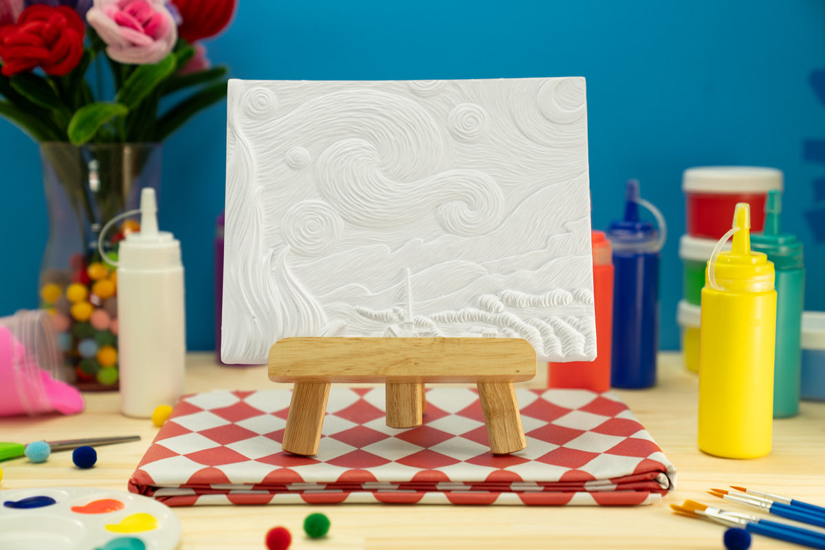 Starry Night by Vincent Van Gogh 3D Painting - Plaster Painting Kit