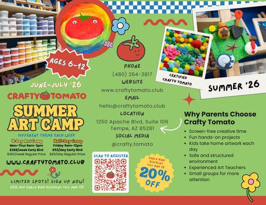 Crafty Tomato Summer Art Camp (Ages 6–12)