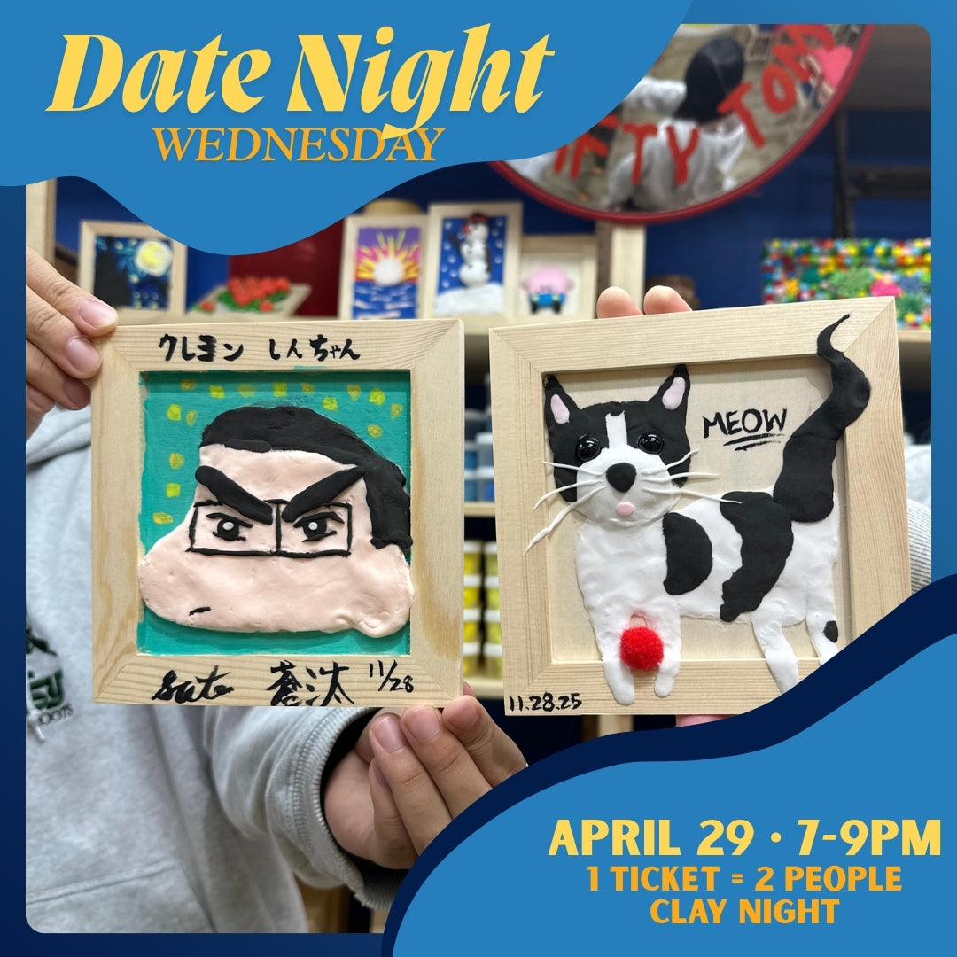 Date Night at Crafty Tomato || Wednesday, April 29 • 7–9 PM || Clay Night