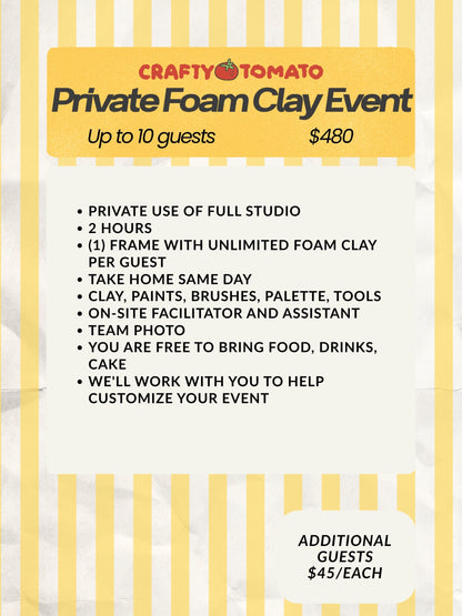 Private Foam Clay Party