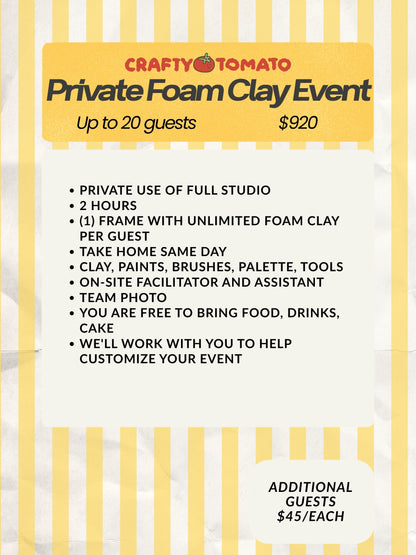 Private Foam Clay Party