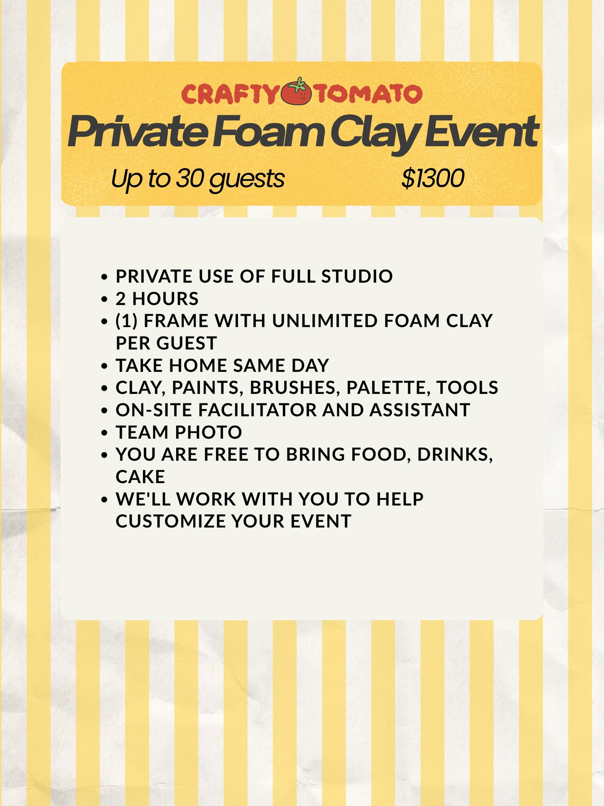 Private Foam Clay Party