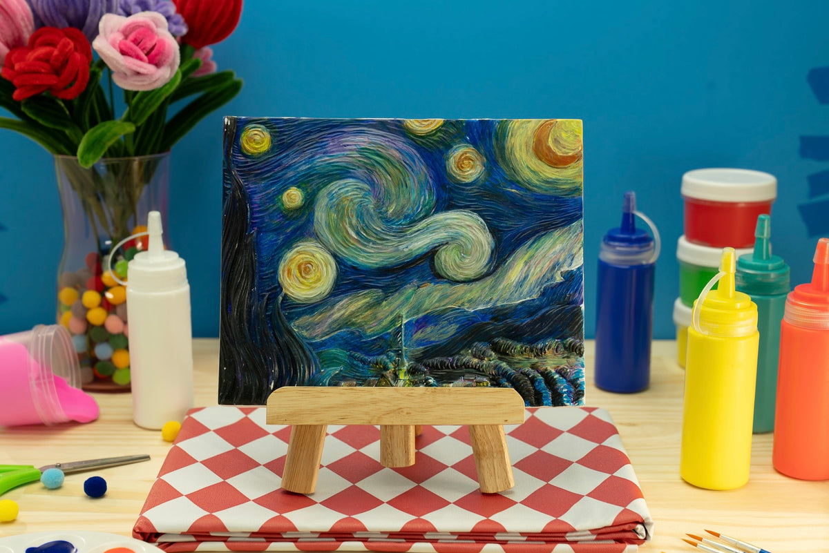 Starry Night by Vincent Van Gogh 3D Painting - Plaster Painting Kit