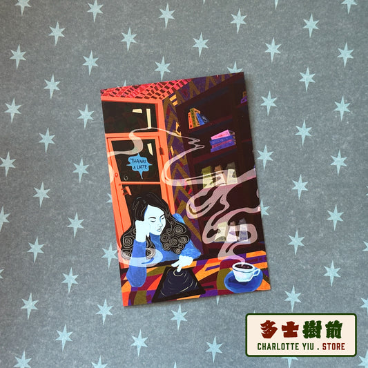 Rainy Day Cafe Postcard -Farewell Collection