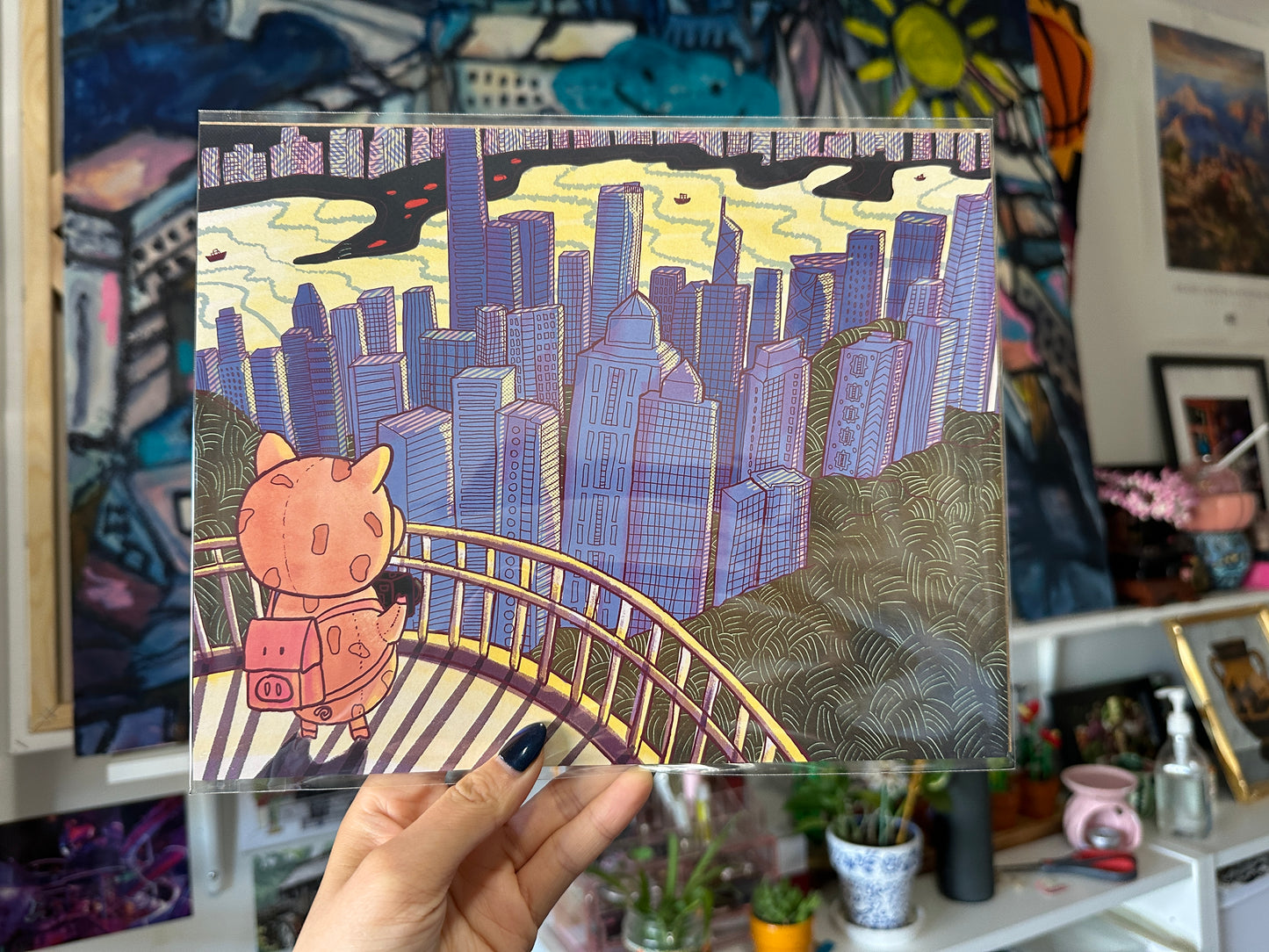The Peak Hong Kong Illustration Print - Farewell Collection
