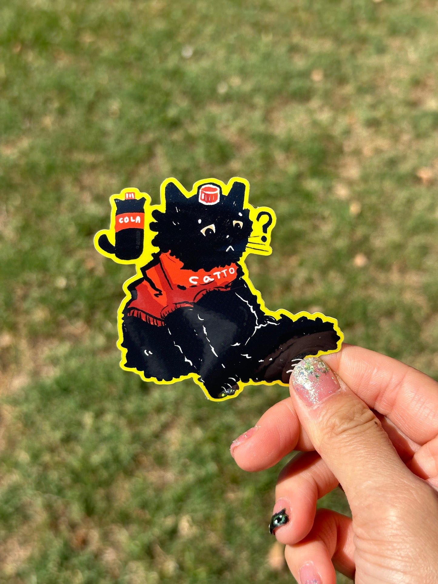 Coke Cat Sticker