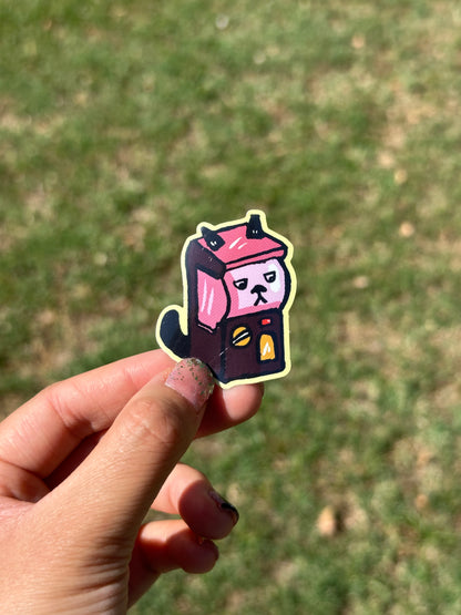 Gacha Machine 扭蛋 Cat Sticker Set of 4