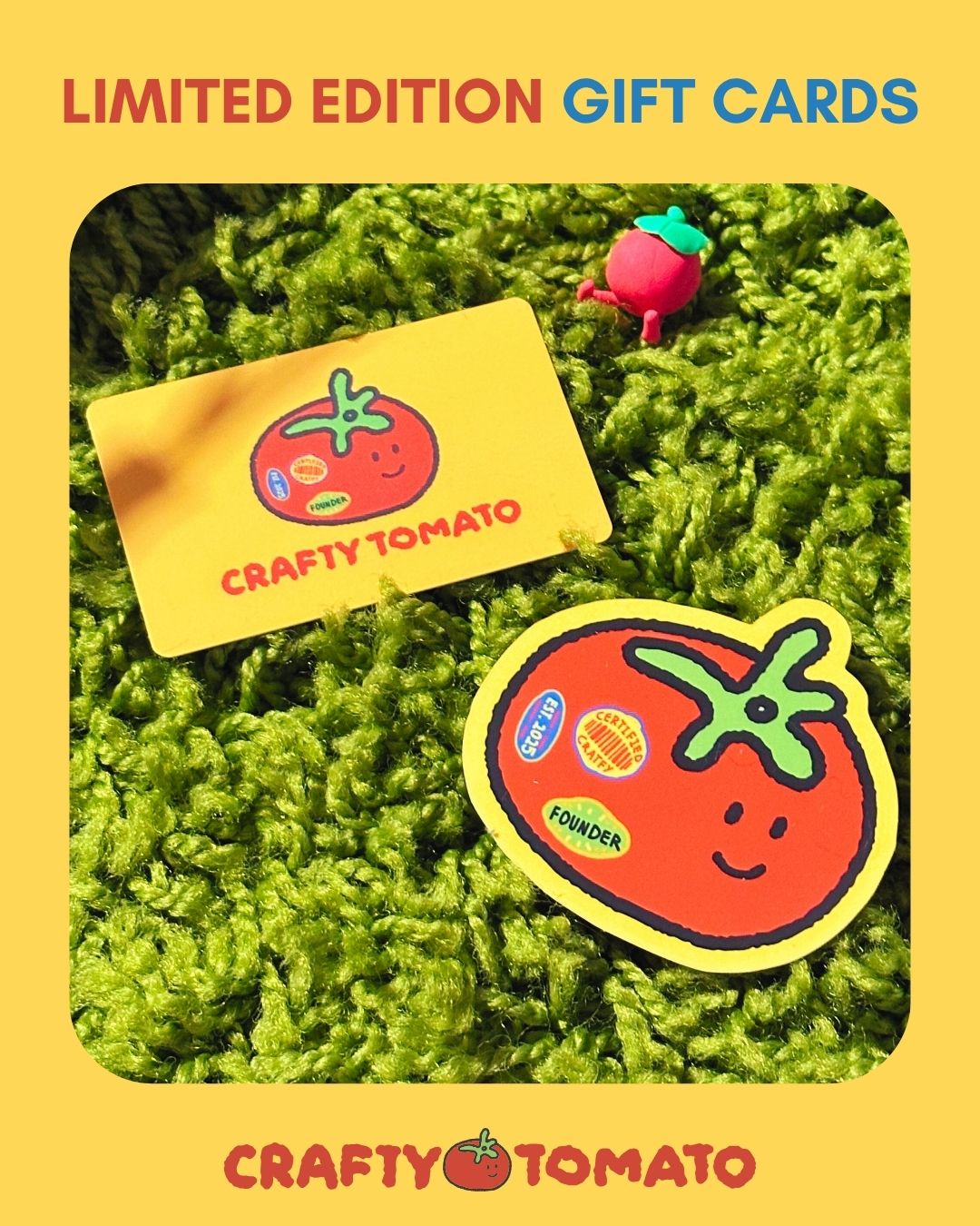 Crafty Tomato Limited Edition Physical Gift Cards Crafty Tomato Limited Edition Physical Gift Cards