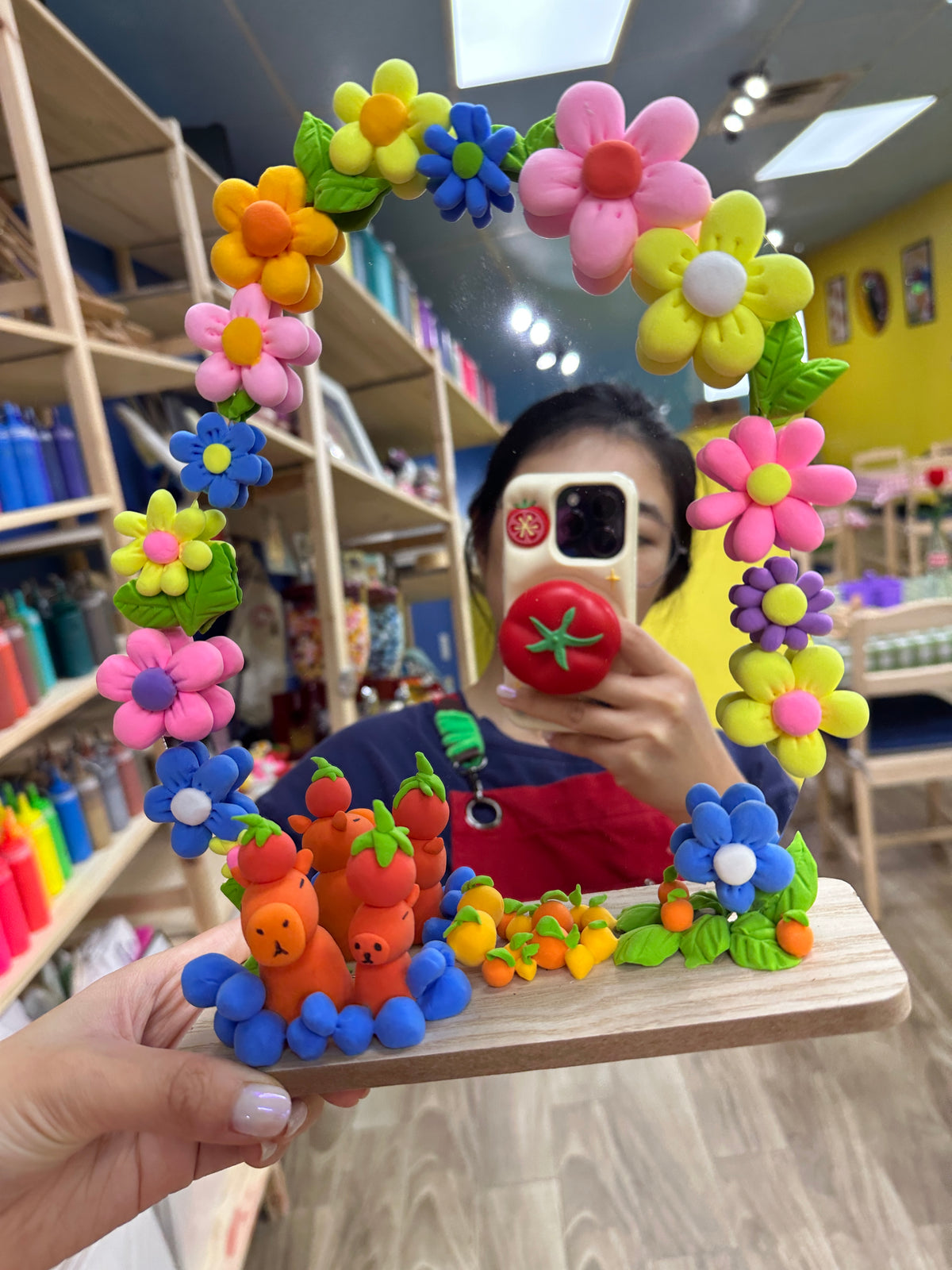 Decorate Your Mirror with Clay