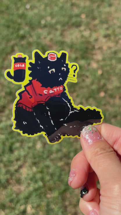 Coke Cat Sticker