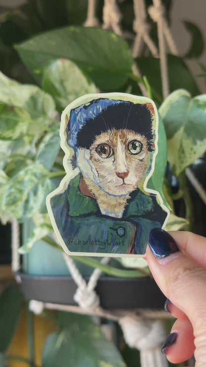 Van Gogh Cat Sticker