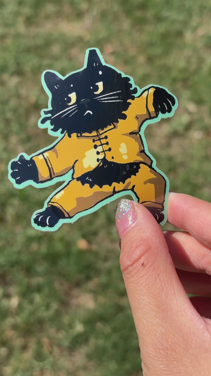 Kung Fu Kitty Cat Sticker
