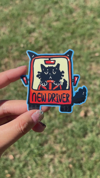 New Driver Cat Sticker